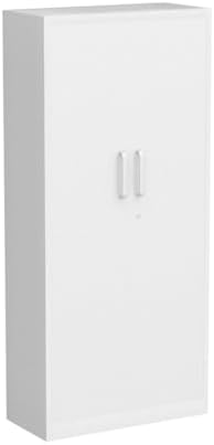 Yizosh Metal Garage Storage Cabinet with 2 Doors and 5 Adjustable Shelves - 71" Steel Lockable File Cabinet,Locking Tool Cabinets for Office,Home,Garage,Gym,School (White) - Image 5