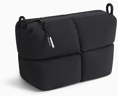Comfyable Puffy Electronics Organizer Travel Case, Cute Tech Pouch for Women Men, Cable Storage Bag for Charger, Phone, Power Bank, Cord, Compact Tech Accessories Pouch, Black - Image 3