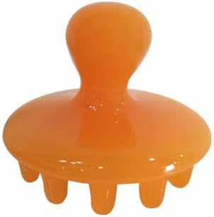 Scalp Massage Brush Meridian Acupuncture Massager Head Scrubber Tool Yellow by FHXHJJUS