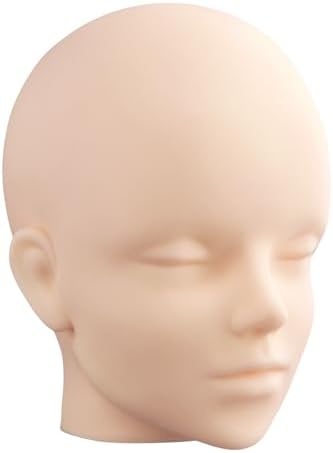 AliLeader Mannequin Head for Wig Making,Styling and Display,Pro Practice Training Head for Make Up and Lash Extention,Cosmetology Face Head,2-in-1 Multifunctional Wig Head (Beige,22 Inch) by AliLeader