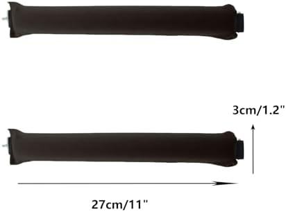Overnight Hair Curlers Heatless Curls,SXWFYZ No Heat & Damage Velvet Curling Rods Hair Rollers for Long Short Hair Care Styling Tools(Black 4PCS W/Silk Scarf) - Image 2
