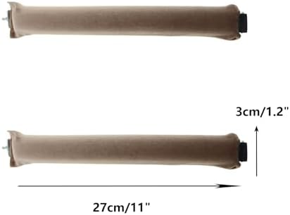 Overnight Hair Curlers Heatless Curls,SXWFYZ No Heat & Damage Velvet Curling Rods Hair Rollers for Long Short Hair Care Styling Tools(Khaki 3 PCS) - Image 2
