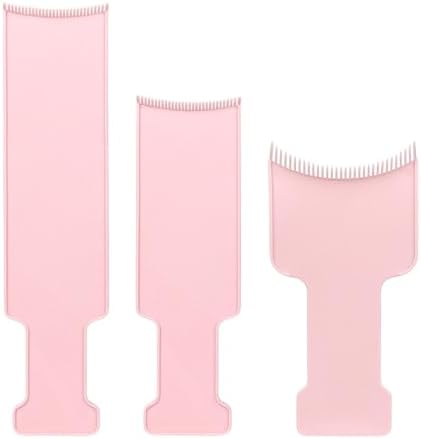 3x Hair Highlighting Board, Salon Accessories, Fittings Professional Dispensing Tinting Brush for Salon,DIY Hairdresser, pink by Unknown