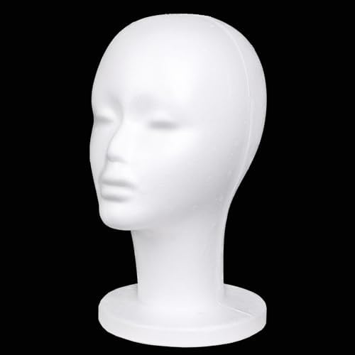 Leeven Styrofoam Head For Wigs Female Foam Mannequin Wig Head Stand 1 Pack by Leeven