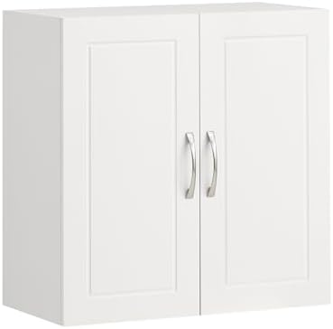 Haotian Wall Cabinet, Bathroom Storage, 23.6 x 11.8 x 23.6 in, MDF, White by Haotian