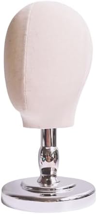CHADWICK 21-Inch Non-Pinnable Fabric Mannequin Head, Silver Base by CHADWICK
