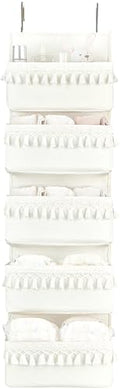 Dahey Over The Door Organizer 5 Pockets Hanging Behind Door Storage, White by Dahey