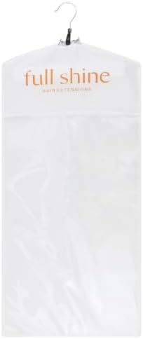 Full Shine Hair Extension Storage Bag with Hanger Extra Long, Well-constructed Hairpieces Holder, Lightweight Travel Wig Storage Bag, Water-resistant and Portable, 1 PCS White - Image 3