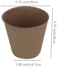 Jilukibo 100 Pack 3.15" Round Biodegradable Peat Pots, Seedling Starter Pots with Plant Labels, Paper Pulp Nursery Germination Cups for Herbs, Vegetables, Tomatoes & Flowers - Image 2