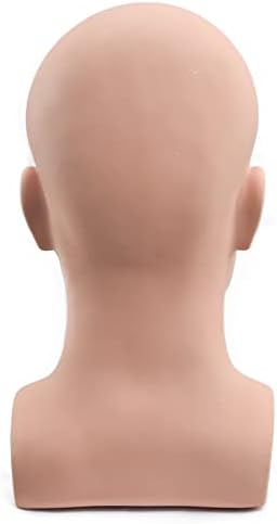 FanLin Male Mannequin Head Professional Manikin Head for Display Wigs Hats Headphone Mask Sunglasses Jewelry and Scravat Display Stand (Skin color) - Image 4