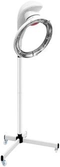 Standing Hair Color Processor, 950w Orbiting Rotating Hair Dryer with Adjustable Height & Rolling Base, Hair Accelerator with Time & Temperature Control for Perm Styling, Salon & Home Use (White) by Unknown