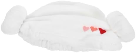 NOLITOY Cotton Hair Drying Hat with Heart Pattern for Soft Absorbent Hair Towel Wrap Quick Dry Bath Cap by NOLITOY