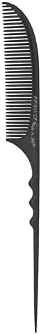 Rat Tail Comb, Professional Grade Heat Teasing Comb Hairdressing Styling Salon Combs for All Hair Types Black (PP-801) - Image 6
