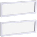 MECCANIXITY Floating Frame Display Holder Stand 3D Jewelry Display Box 11.81 x 4.33 x 0.79 inch White for Ring Necklace Bracelet Earring Pack of 2 by MECCANIXITY