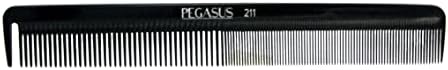 Pegasus 210, 8in Hard Rubber Cutting Comb, Handmade, Seamless, Smooth Edges, Anti Static, Heat and Chemically Resistant, Wet Hair, Everyday Grooming Comb | Peines de goma dura - Black - Image 3