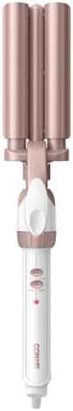 Conair Curling Iron & Waver Hair Tool, Triple Barrel, White/Rose Gold by conair