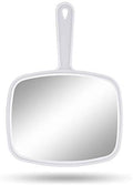 Gladmart 10.3" L x 7.4" W Hand Mirror for Home and Barber, White by Unknown