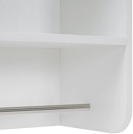 BarberPub Wall Mounted Styling Station Storage Cabinet with Sliding Doors Salon Beauty Spa Equipment for Barber Salon 2204 (White) - Image 4