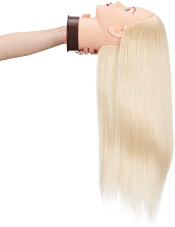 Hairingrid 26"-28" Mannequin Head Synthetic Fiber Hair Training Manikin - Image 4