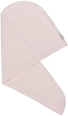 T-Shirt Hair Plopping Towel for All Textures - Cotton Blend Water Absorption Turban with Secure Button - Moisture Gentle Styling and Setting Wrap - Pink - Image 4