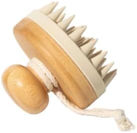 Scalp Massager Shampoo Brush - Soft Silicone Scalp Scrubber for Hair Growth & Dandruff Removal - Natural Bamboo Handle Deep Scalp Cleansing Brush for Men & Women - Image 2