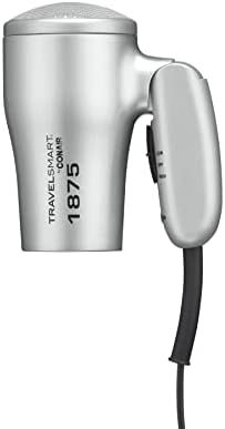 Conair 1875 Watt Compact Dual Voltage Travel Hair Dryer with Folding Handle, Grey (Pack of 4) - Image 3