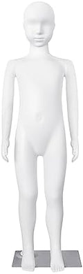 Child Mannequin Full Body Kids Dress Form Adjustable Detachable Manikin Body Display with Metal Base White by SHAREWIN