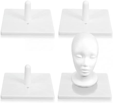 AceOrbit 1 Pcs Foam Mannequin Wig Head Stands, White, Plastic by Unknown