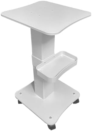 Esthetician Cart, 3 Tier Beauty Rolling Trolley with Rotation Wheels, Storage Tray Rolling Cart for Hair Salon, Spa Beauty Machine by FUMOLEER