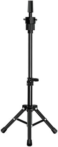 Wig Stand Tripod Mini Adjustable Metal Holder for Hairdresser Practice Training Style Display Mannequin Head Foam Styrofoam Block Canvas Head by RYHAIRMannequinHead