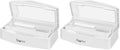 Nail Art Tools - Plastic Storage Box for Nail Tools, Manicure Set with Tweezers, Trimmer and Salon Equipment (White, Pack of 2) by Gusnilo