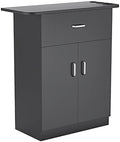 Paddie Barber Cabinet Storage Station, Free Standing Beauty Hair Stations for Salon Barber Utility Unit with Holders Styling Salon Spa Equipment with Drawer and Cabinet(Black) by Paddie