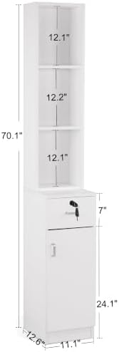 BarberPub Wall Mount Hair Styling Barber Station3026-1(White) - Image 3