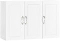 SoBuy Bathroom Wall Cabinet, Large 3-Door, 23.6 x 11.8 x 35.4 in, White by Haotian