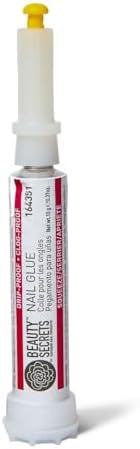 Beauty Secrets Drip & Clog Proof Nail Glue (1 Pack) Bundled with Zebra Cushion Nail File Medium Coarse 180/100 Grit by Beauty Secrets - Image 2