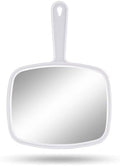 Gladmart 10.3" L x 7.4" W Hand Mirror with Handle, White by Unknown