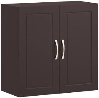 SoBuy Wall Cabinet, Bathroom Storage, 23.6 x 11.8 x 23.6 in, MDF, Brown by Haotian