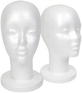 STUDIO LIMITED 11.4-Inch Styrofoam Mannequin Head - White 2 Pack by STUDIOLIMITED