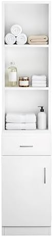 Wall Mount Salon Station, Hair Stylist Storage Cabinet Barber Station Beauty Hair Salon Spa Equipment with 5 Compartments 1 Drawer (White) by Goujxcy