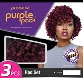 Outre Human Hair Blend Purple Pack 3PCS Salon Set ROD SET (950) - Image 6