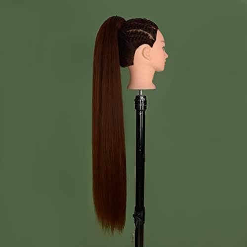 Braided Ponytail with Hair Tie Straight Wrap Around Hair Ponytail Extension - Image 4