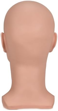 PVC Male Mannequin Head Professional Training Head Bald Manikin Head with Shoulder for Display Headphone Game Console Hats Wigs Jewellery Glasses Facemask Caps Model Head - Image 4