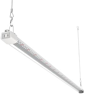 LED Grow Light 4FT Full Spectrum Compact Linkable Lighting Fixture for Indoor Greenhouse Year Round Plant Seedlings, Essential Grow Slim Hanging Suspended Strip - Image 7