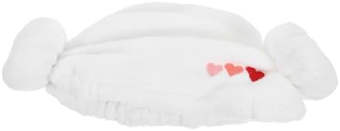 Healeved Cotton Hair Drying Turban for Elastic Heart Pattern White by Healeved