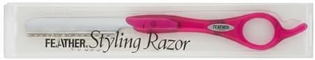 Feather Tomei Fuchsia 7.25" Styling Razor Handle - Professional Hair Tool by Feather