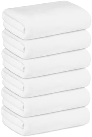 JML Bath Towels with Hanging Loop, White, 30" x 60", 6 Pack - Image 7