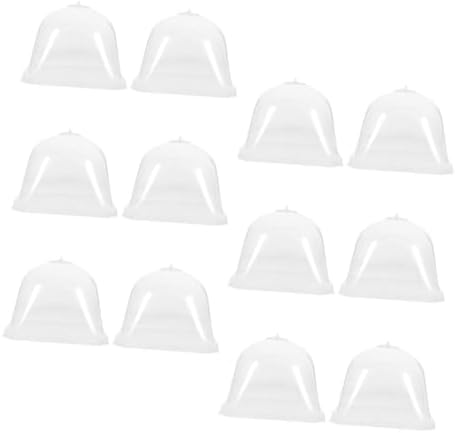 12Pcs Plastic Dome Covers for Succulents, Humidity Retention Cloches by Toddmomy