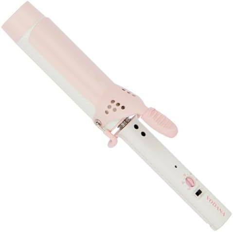 vodana GlamWave Ceramic Hair Curler 1.4 inch - Shiny & Damage-Free Natural Waves with All-Day Hold | Advanced Double Ceramic Coating with Rapid Instant Heat, Strawberry Cream by vodana
