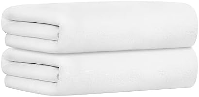 JML Microfiber Bath Towels Set of 2, 30" x 60", White - Image 2
