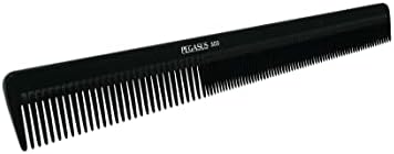 Pegasus 303, 6.5in Hard Rubber Heavy Barber Comb, Handmade, Seamless, Smooth Edges, Anti Static, Heat and Chemically Resistant, Wet Hair, Everyday Grooming Comb | Peines de goma dura - Black - Image 2